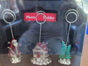 St. Nicholas Square~Set of 3 Photo Holders / Table Place Card Holders - Picture 1 of 4