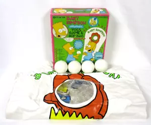 Helm Toy 1990 Bart Simpson Inflatable Toss Game & Bop Bag Rare - Foto 1 di 11