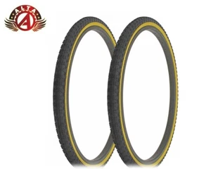 ALTA Bicycle 26" x 1.75" BLACK GUM WALL COMP III (2) FREESTYLE BMX TIRES BIKES. - Picture 1 of 2