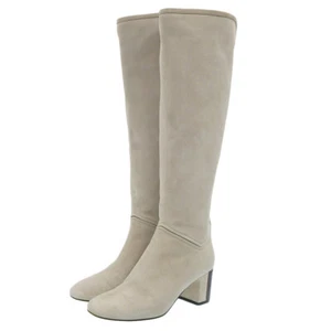 Loro Piana LORO PIANA Chunky Heel Back Zip Long Boots Suede Women's Grey 36 ... - Picture 1 of 6