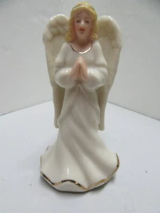 Lenox Small Angel Figurine Gold Accents 3 3/4” Tall 1 1/2” Wide - Picture 1 of 4