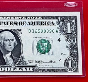 1977 $1 DOLLAR BILL ( CLEVELAND D ) UNCIRCULATED - Picture 1 of 3