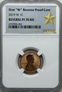 2019 W NGC PF70 RD Reverse Proof Lincoln Shield Cent - West Point Mint - Picture 1 of 2