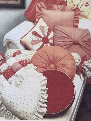Vintage 1983 Simplicity 283 House 10 Pillows Styles Cards Ruffled Heart Dresden - Image 1 of 4