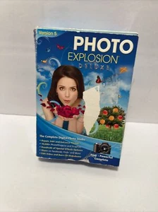 Photo Explosion Deluxe Version 5 Studio Windows XP Vista 7 Or 8 PC Software - Picture 1 of 3