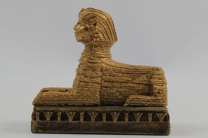 Stupenda Sfinge dorata in Giza realizzata in legno di sandalo con foglia oro - Foto 1 di 4