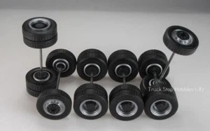 HO 1:87 TSH # 9480 Silver w/Black Insert Tractor Wheel sets, 2-narrow front axl - Picture 1 of 1