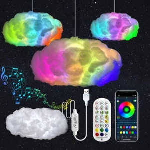 Multicolor LED Floating Cloud Light kit for Bedroom w/ Remote&App Ceiling Decor - Picture 1 of 11