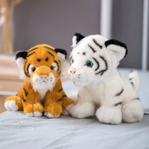 Kleiner Tiger Plüschtier niedlicher Tiger Puppe weiß/gelb Tiger Kinder Geschenk # - Bild 1 von 14