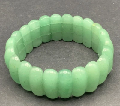 Green Aventurine Crystal Stone Bracelet Elastic 8” - Image 1 of 4