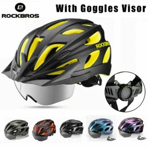 ROCKBROS Bicycle Helmet MTB Road Bike PC Riding Cycling Helmet w/ Goggle 57-62cm - Picture 1 of 21