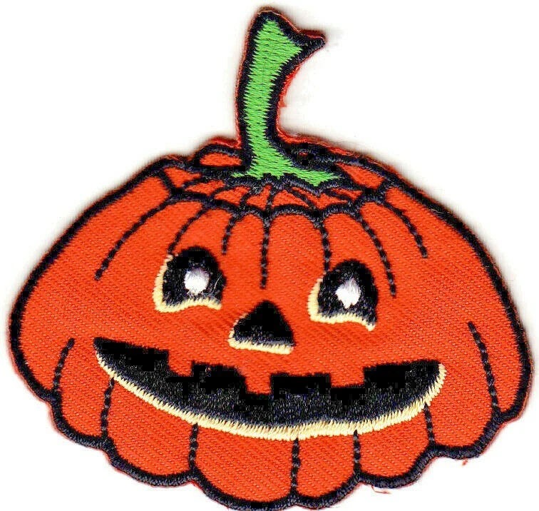  PUMPKIN Iron On Patch Holiday Scary Fun Halloween - Image 1 of 1