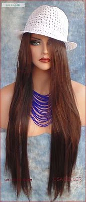 LONG SILKY STRAIGHT HEAT SAFE LACE FRONT WIG CLR FS4.30 LUSTROUS SEXY  156 - Image 1 of 4