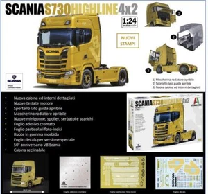 1:24 ITALERI Scania S730 Highline 4X2 Truck Kit IT3927 - Foto 1 di 6