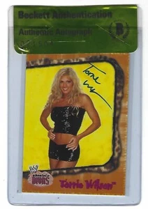 Torrie Wilson Signed 2002 Fleer WWE Absolute Divas Rookie Card #22 BAS COA RC - Picture 1 of 16