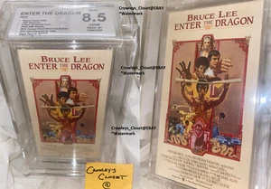 BRUCE LEE Enter The Dragon VHS Beckett Sealed/Graded 8.5 EX,Near Mint Seal: B+ - Picture 1 of 9