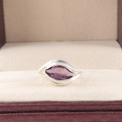 Amethyst Gemstone 925 Sterling Silver Ring Handmade Jewelry Ring For Gift - Image 1 of 3