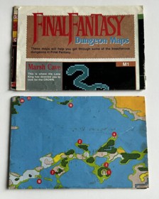 Final Fantasy Nintendo NES Game World Map Dungeon Item Enemy Chart Insert Poster