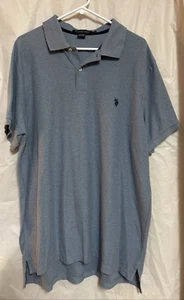 US Polo Assn. Men's Polo Shirt Cotton Blue Size 2XL Preppy Stretchy - Picture 1 of 5