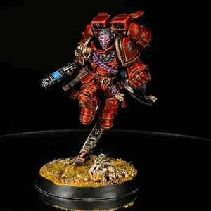 WARHAMMER 40,PAINTED,Blood angels Primaris captain with jump pack - Picture 1 of 4