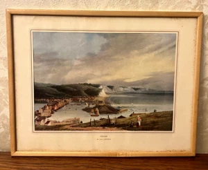 Wandbild Der Hafen von Fecamp von Louis Garneray Holzrahmen 14,5" x 11,25" - Bild 1 von 24