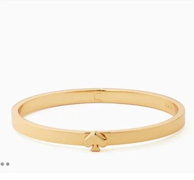 🌸NWT Kate Spade Everyday Spade Thin Metal Bangle O0RU3143 Gold $69 - Image 1 of 3
