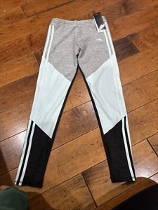 New Adidas Girls Athletic Pant Size 16 (xl) Youth Teal / Black Leggings - Picture 1 of 3