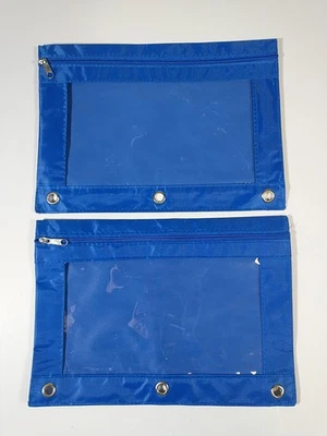 2 estuches para lápices/carpeta de 3 anillas/azul Foto 1 de 2