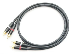 MOGAMI 2534 RCA red and white line 2 pair cable (1m, black) - Picture 1 of 1