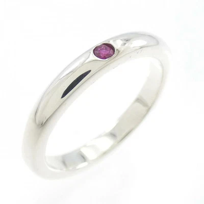 Tiffany Ruby Silver Band Ring US 4 Used Excellent Condition - Image 1 of 4