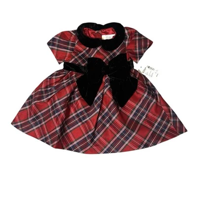 Vestido Gymboree Niñas Pequeñas Manga Corta con Lazo Salsa Cuadros Talla 18-24 meses Nuevo con Etiquetas Foto 1 de 4