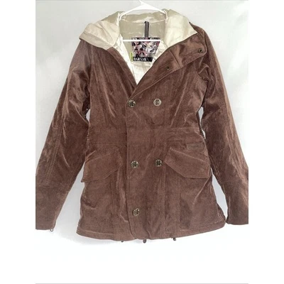 Burton DRYRIDE Jacket Snowboarding Ski Coat Brown Corduroy Women's Size S - Image 1 of 4