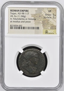 Roman Empire AD 98-117 AE As Trajan NGC VF - Picture 1 of 2