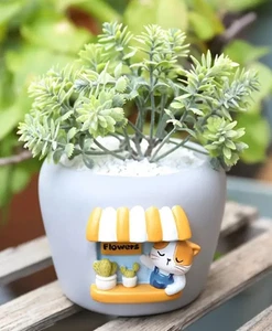 Fioriera succulenta, piccolo vaso di fiori, laccato, 4 - Foto 1 di 6