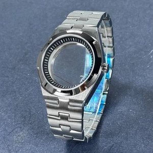 Elegante caja de reloj Fit Overseas Series 41 mm NH34 NH35 NH36 NH70 NH72 movimiento - Imagen 1 de 32