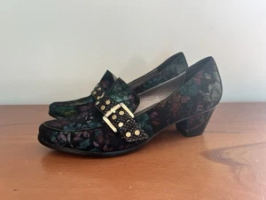 Spring Step L’artiste Sz 41 Shala Half Shoe Heels Black/ Multicolor NEW IN BOX - Picture 1 of 11