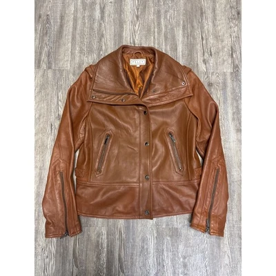 PELLE Women's Brown 100% Leather Jacket Motorcycle Biker Full Zip Large - Image 1 of 4