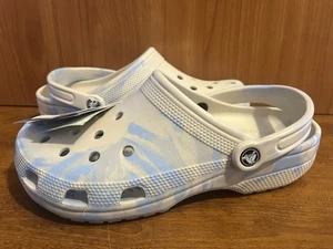 Crocs Classic Marbled Clog weiß blau Gr. M9 W11 206867 Slipper Comfortschuhe - Bild 1 von 6