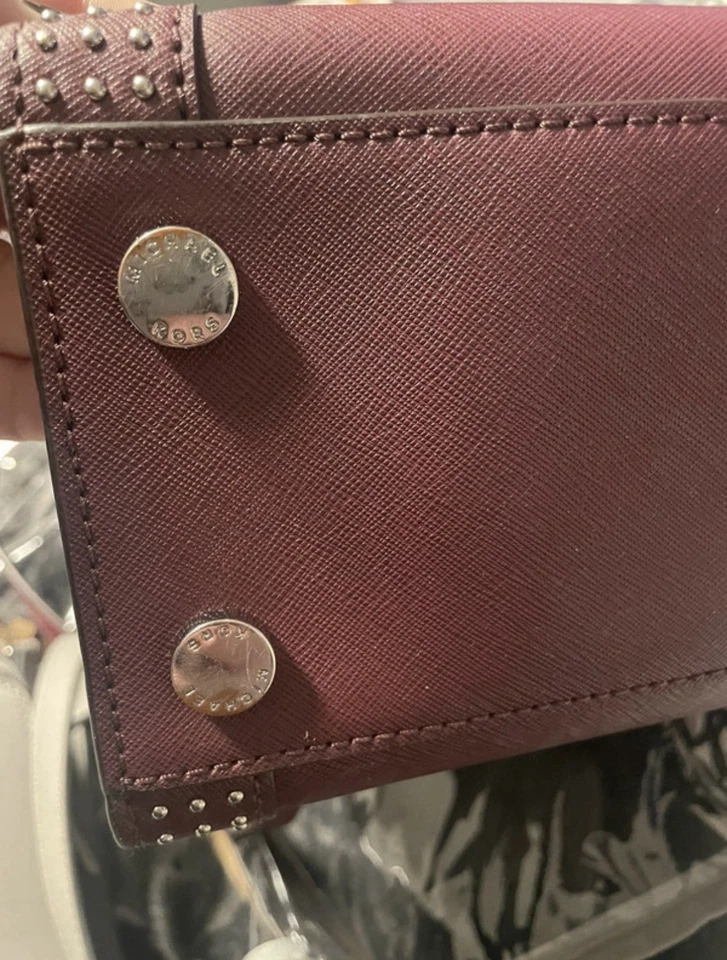 Genuine Michael Kors Wine  Leather Shoulder/Hand Bag - Image 1 of 4