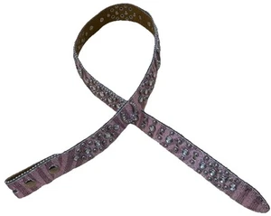 Pink Nocona Western Rhinestone Belt Horseshoe Leather  Bling Barbiecore 26” - Picture 1 of 6