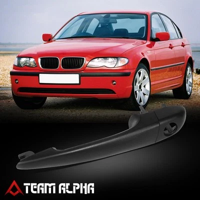 Fits 2001-2005 BMW 325i E46 Front Left Exterior Door Pull Handle Textured Black - Изображение 1 из 4