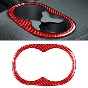 Carbon Fiber Rear Water Cup Halter Cover Trim für Dodge Challenger 2015-2023 21 - Bild 1 von 11