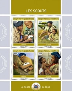 Togo - 2019 Scouts on Stamps - 4 Stamp Sheet - TG190132a - Picture 1 of 1