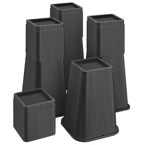 shouwuhho Bed Risers 12 Inch Heavy Duty Furniture Risers Lifts 12" 8" 4" for ... - Picture 1 of 7