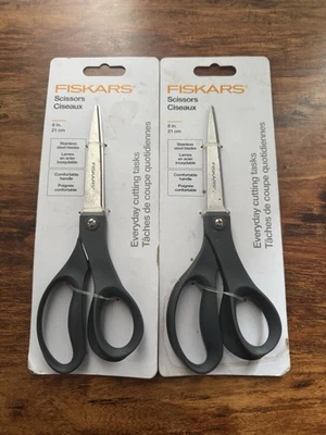 x2  Fiskars 8" Performance Straight Fashion Scissors Black - Image 1 of 2
