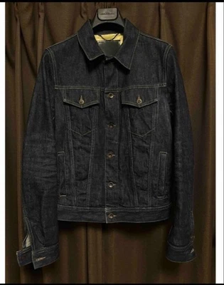 Jaqueta jeans Diesel masculina S OURO PRETO uma lavagem luxo casual streetwear italiana - Imagem 1 de 4