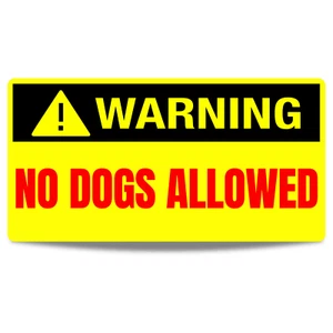 No Dogs Allowed Sign METAL Notice Outdoor Indoor Home Garden Room Door Home Wall - Picture 1 of 9