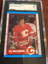 1989-90 O-Pee-Chee AL MacINNIS SGC 9 Mint Calgary Flames