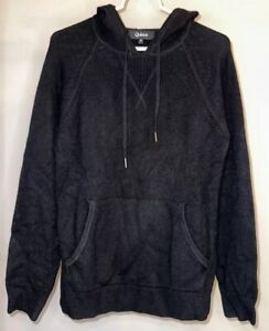 Quince Men’s Mongolian Cashmere Pullover Hoodie In Black - Size Medium