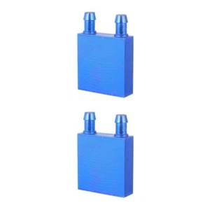 2 Stück Wärmetauscher Aluminium Wärmeleitungsblock Ersatzflüssigkeitskühler - Bild 1 von 12